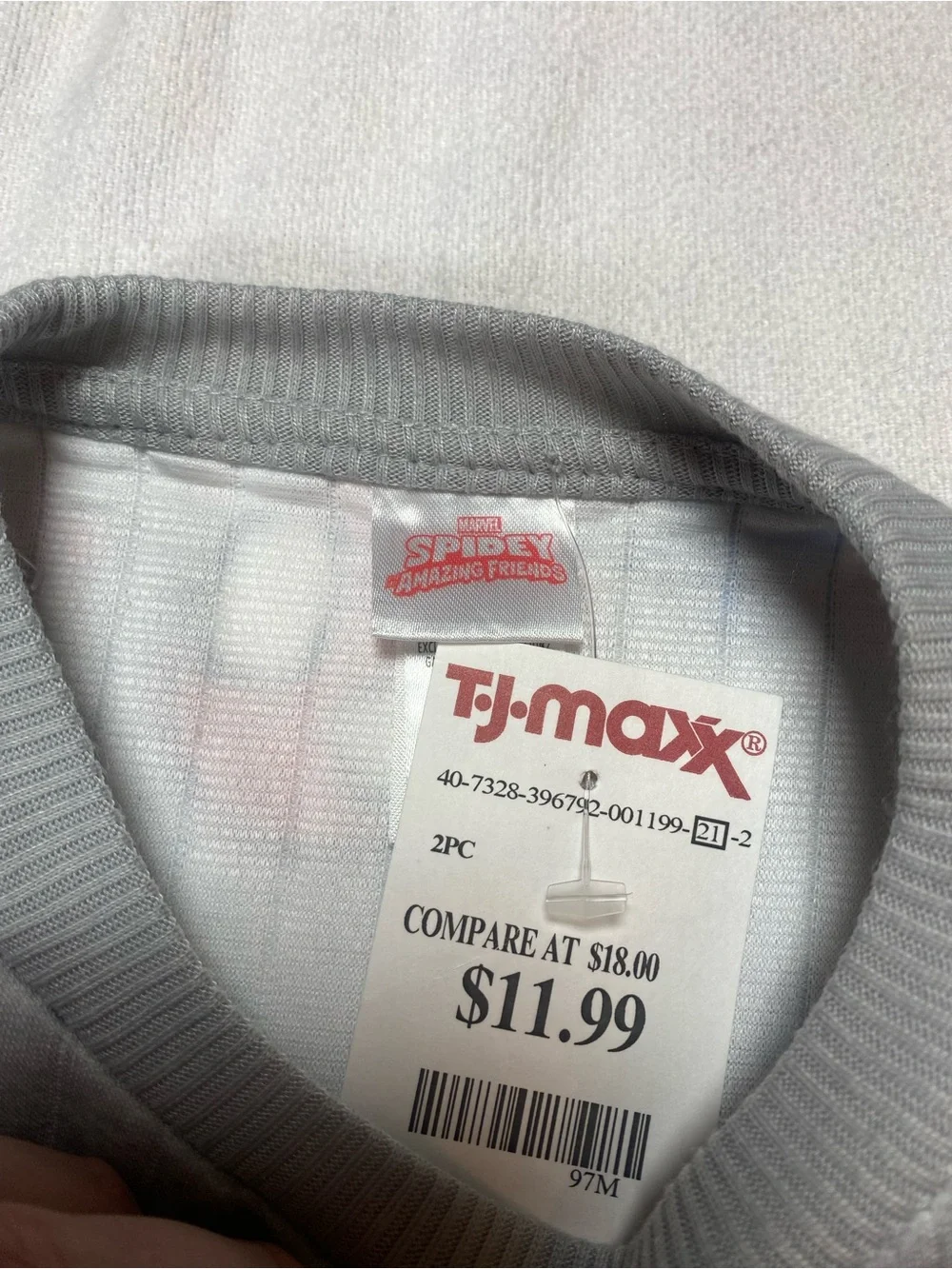 Spider-Man Kids Grey Spidey Pajama Set size 7